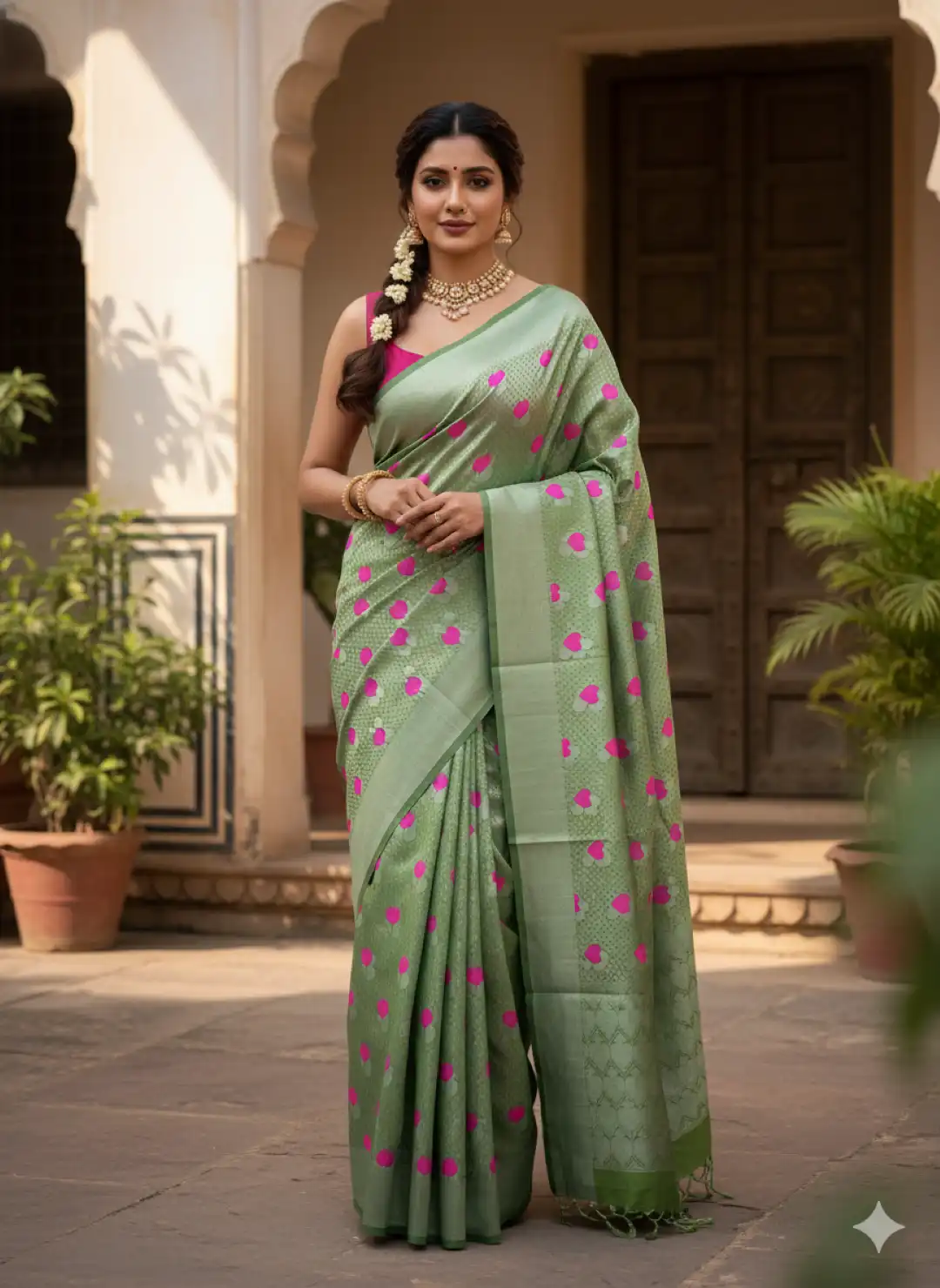 Laxmi 941 Pure Banarasi Silk Festive Saree 05 Pcs Set