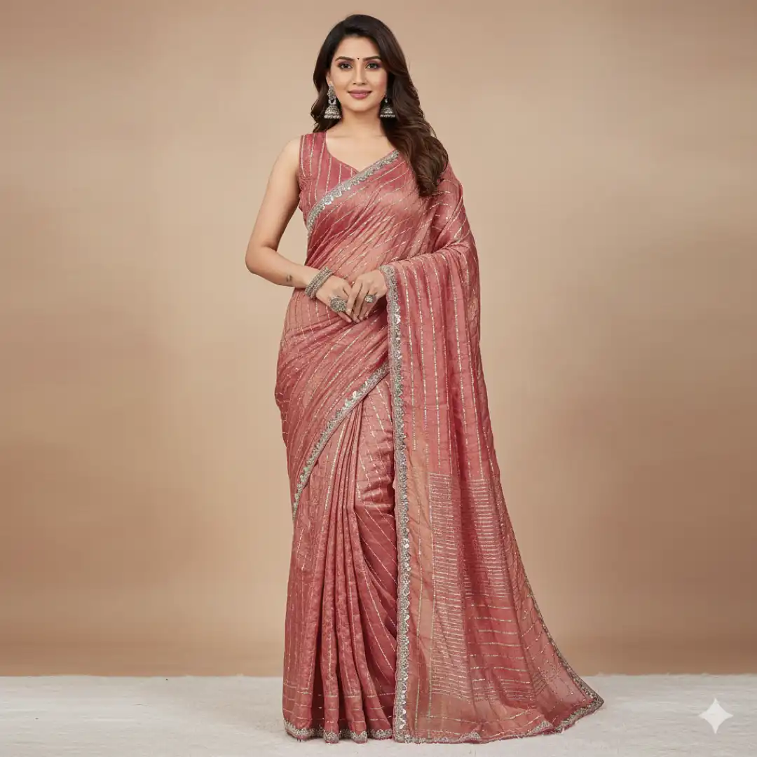 RC1 Avni Space Silk Party Wear Saree 04 Pcs Set