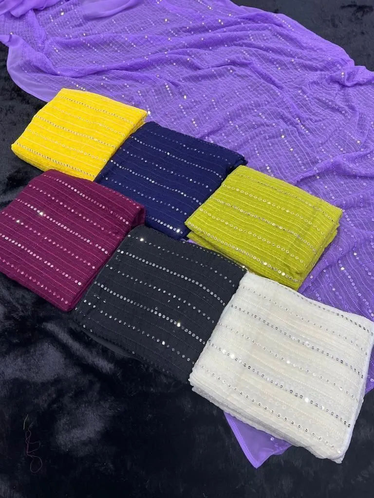 CKS 0204 Georgette Sequence Work Saree