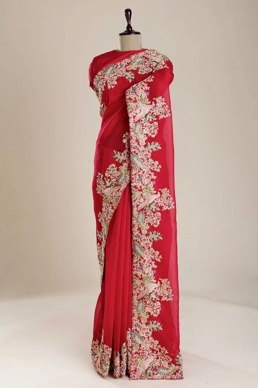 CKS 0306 Zimmy Choo Embroidery Wedding Saree