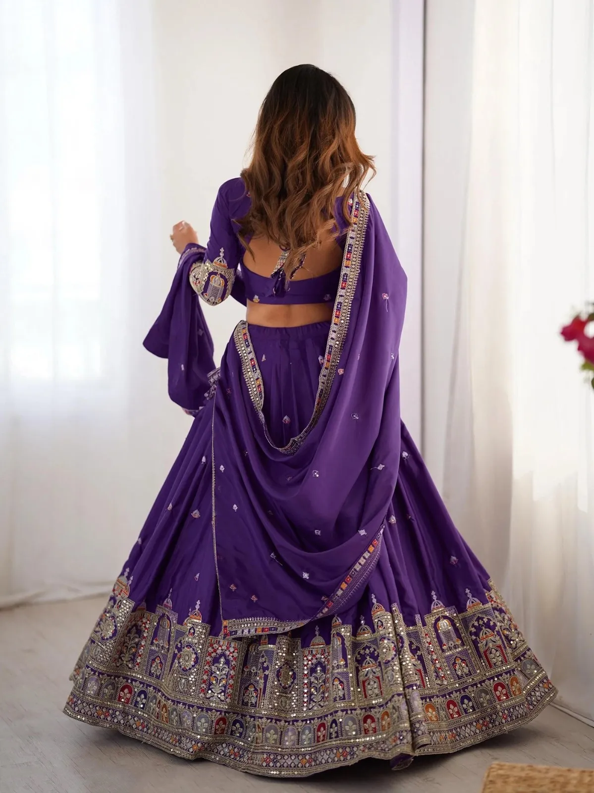 FFD Sanjivani Purple Chinon Lehenga Choli Collection