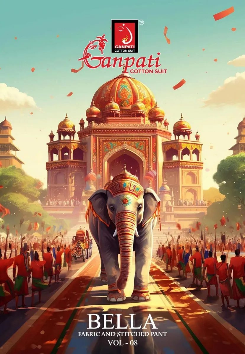 Ganpati Bella Pant Vol 8 Unstitched Suits