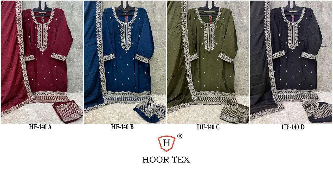 Hoor Tex Design No - Hf 140 A-d Readymade Suits