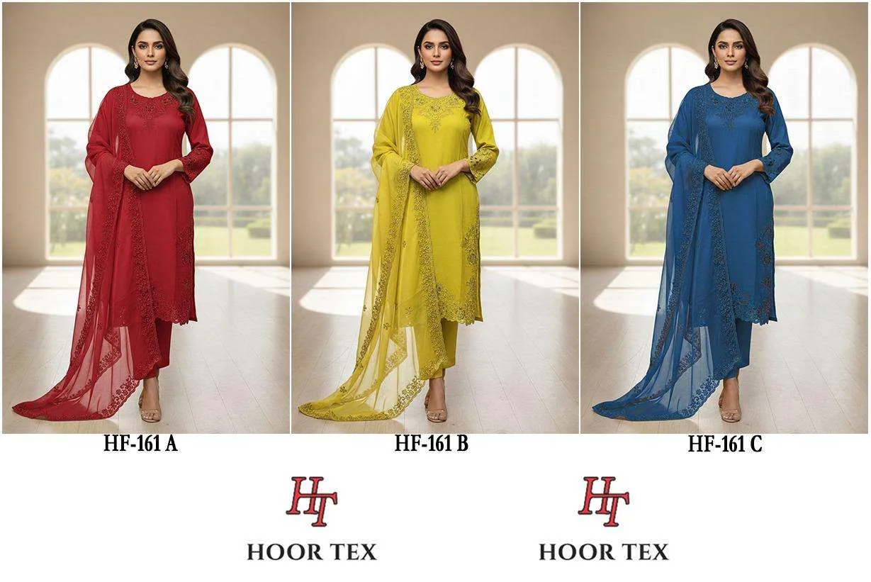 Hoor Tex Design No - Hf 161 A-c Pakistani Readymade Suits