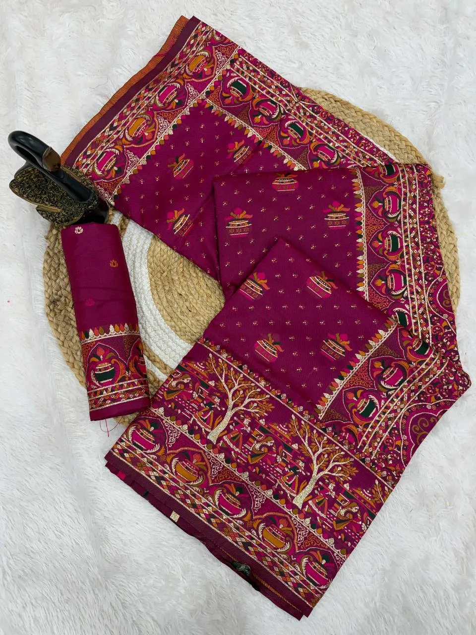 Laxmi 952 Soft Rajwadi Pashmina Silk Saree Wedding Collection