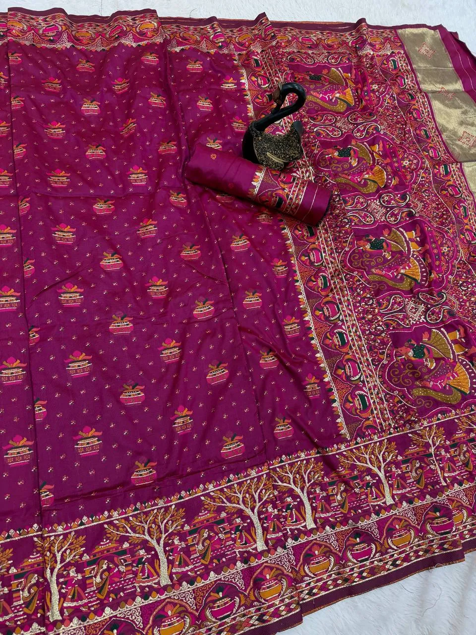 Laxmi 952 Soft Rajwadi Pashmina Silk Saree Wedding Collection