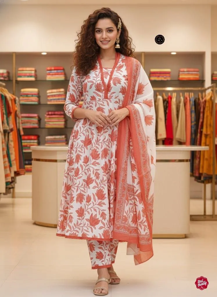 Laxmy Vol 25 Cotton Slub Printed Anarkali Suit Collection