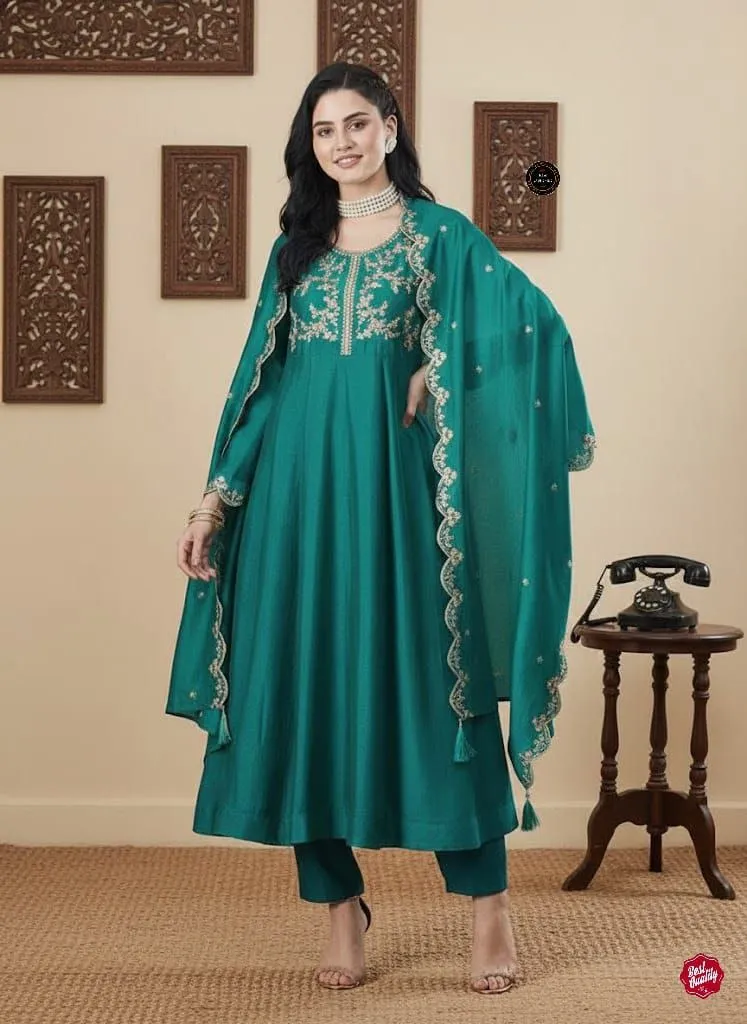 Laxmy Vol 26 Cp Vichitra Silk Embroidery Readymade Dress