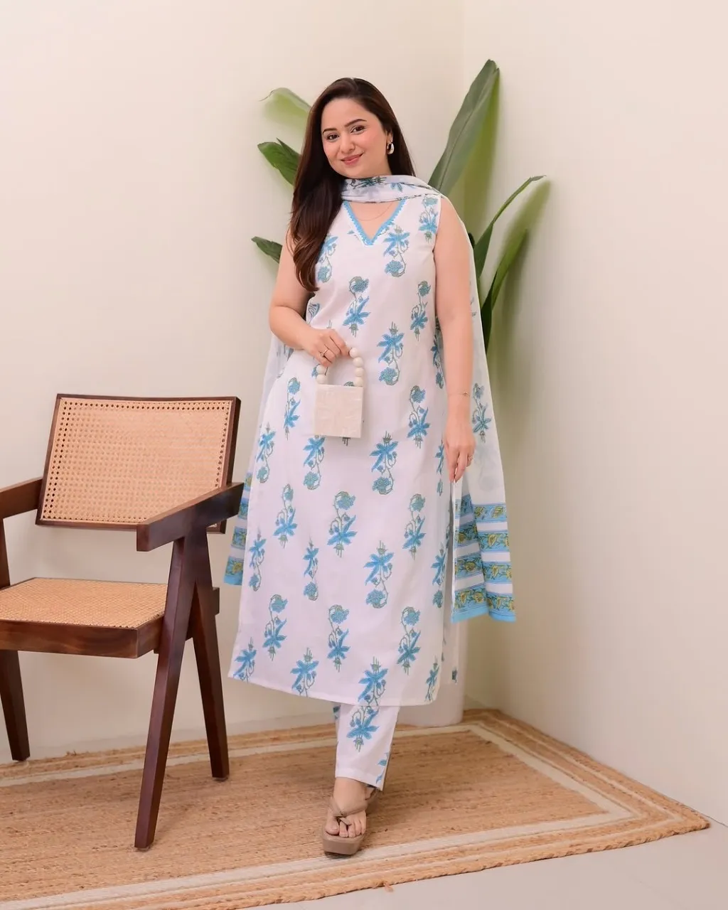 LFK Monika Rayon Kurti Pant Dupatta Set