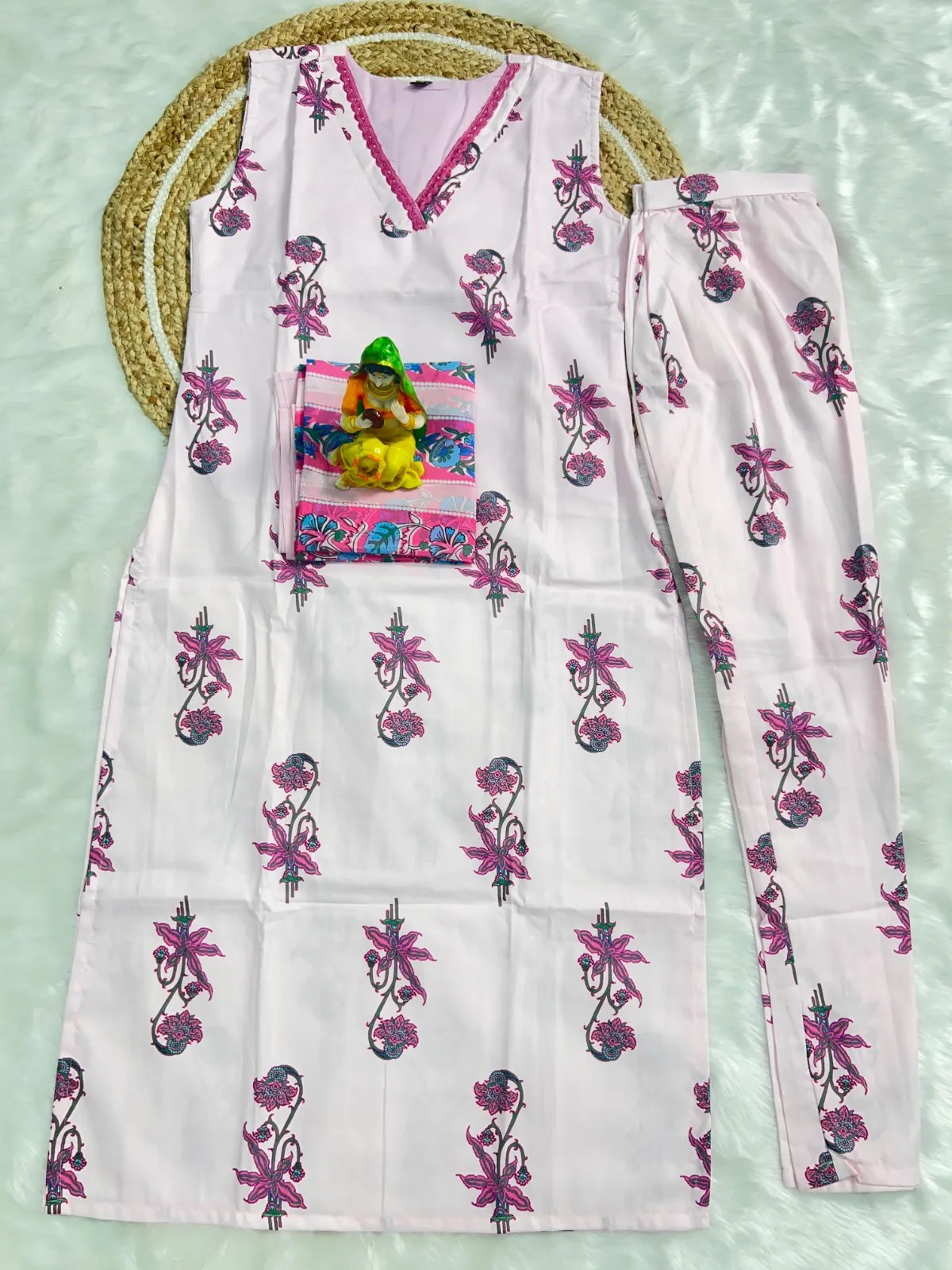 LFK Monika Rayon Kurti Pant Dupatta Set