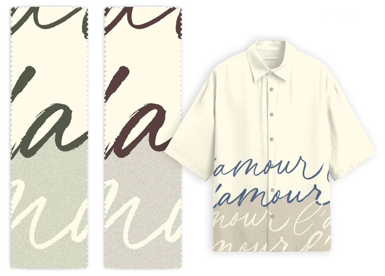 LTT Vol 03 Natural Linen Ombre Printed Shirts Collection