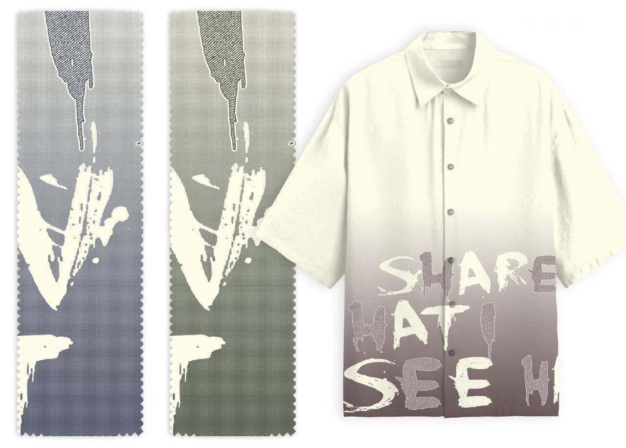 LTT Vol 03 Natural Linen Ombre Printed Shirts Collection