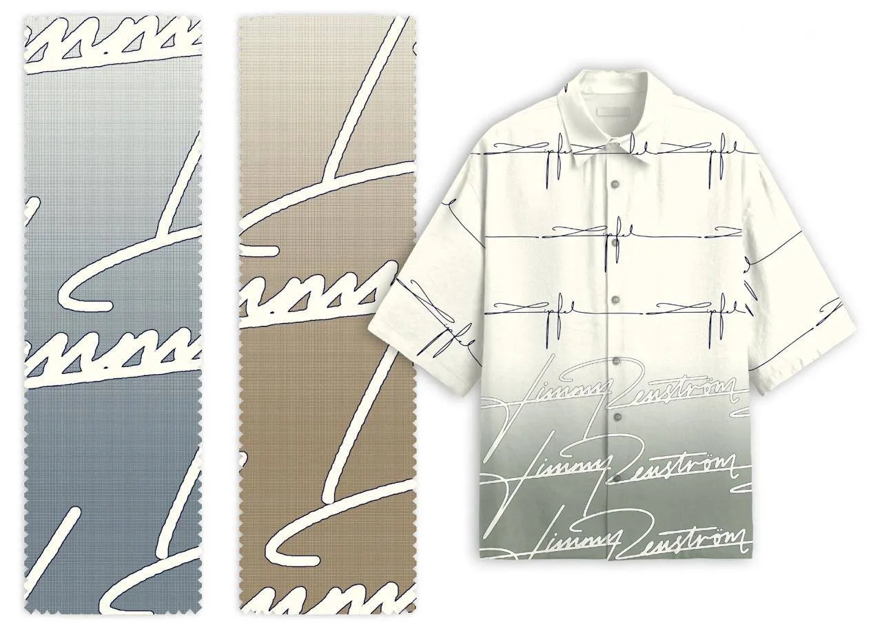 LTT Vol 03 Natural Linen Ombre Printed Shirts Collection