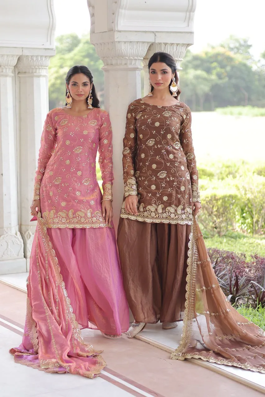 Mohini 9300 Fendy Sarara Suit With Embroidery Work