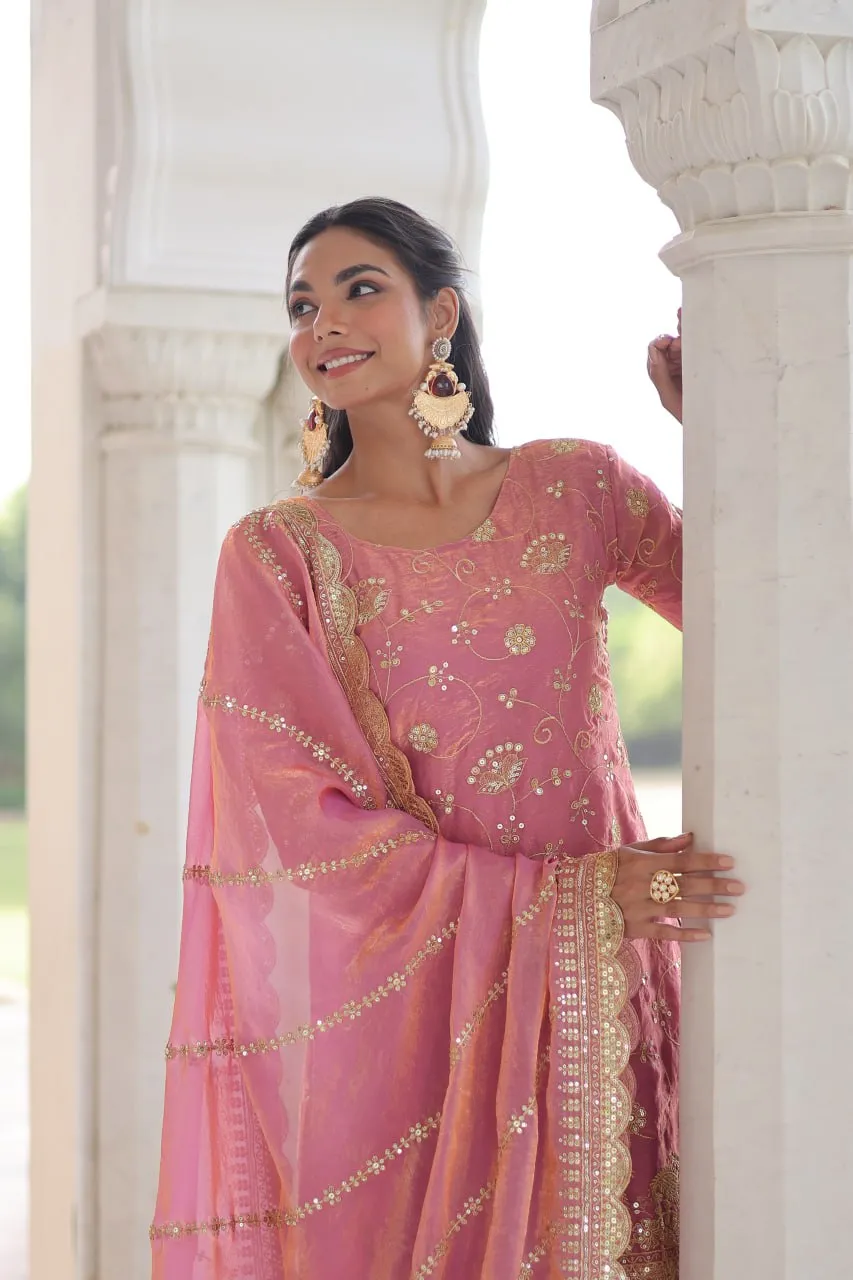 Mohini 9300 Fendy Sarara Suit With Embroidery Work