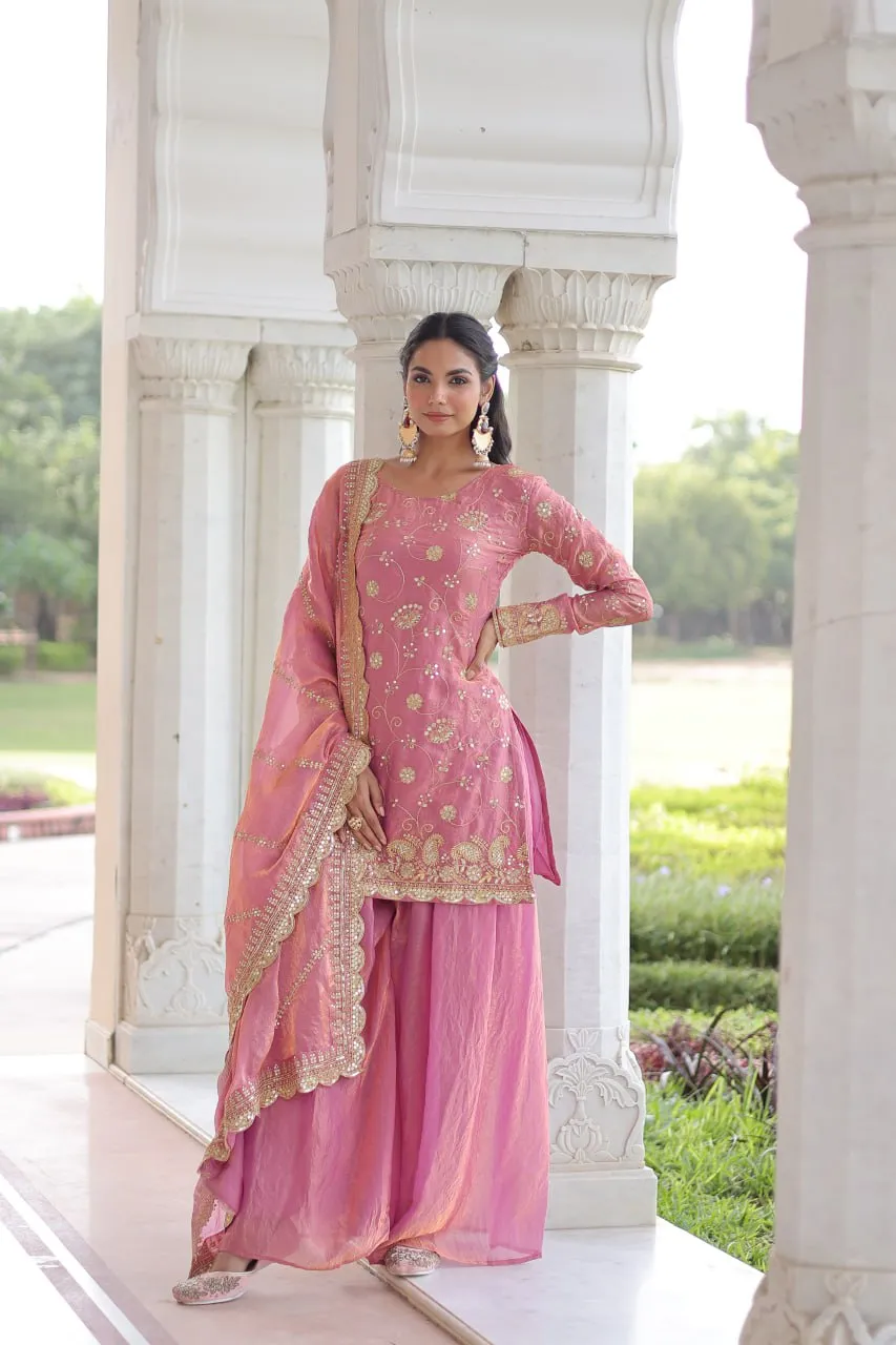 Mohini 9300 Fendy Sarara Suit With Embroidery Work
