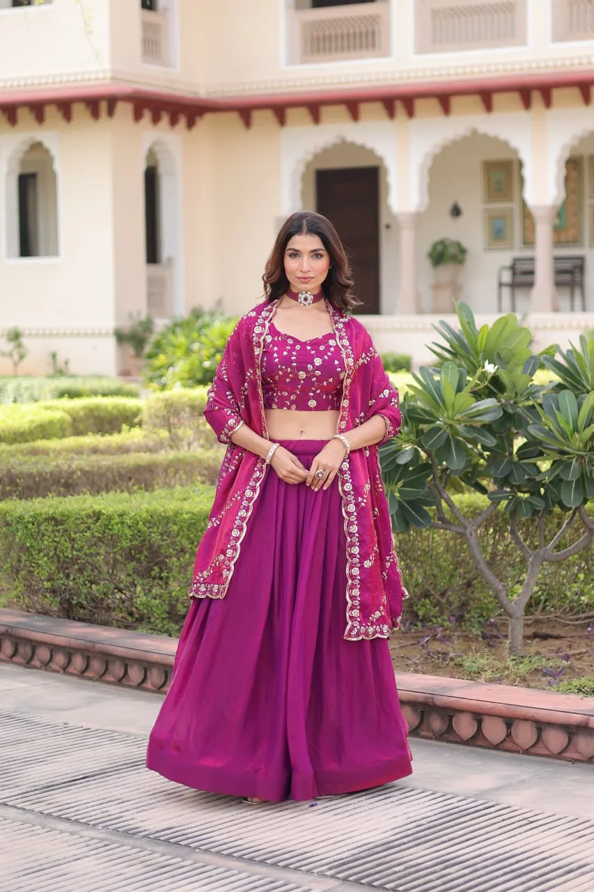 Moni 5053 Fendi Silk Festival Wear Lehenga Choli