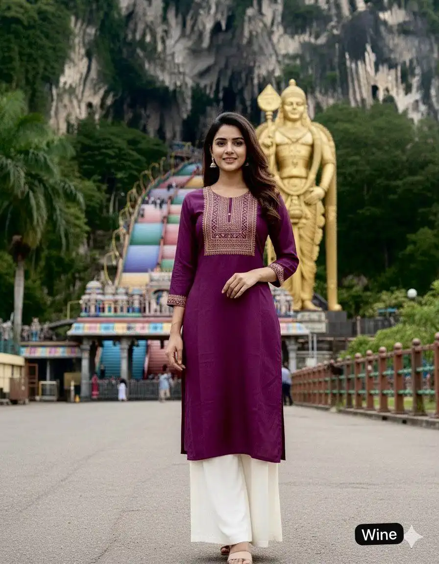 SS2016 Heavy Rayon Kurti Plazzo Embroidery Collection