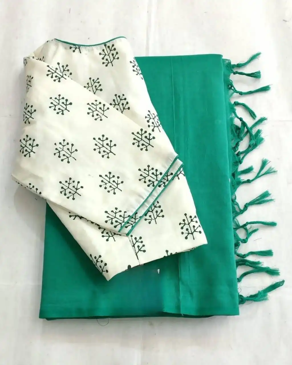 WMS Soft Chanderi Saree With Readymade Blouse 17 Pcs Set