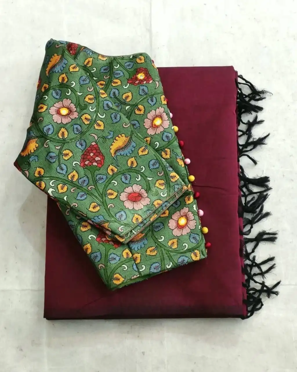 WMS Soft Chanderi Saree With Readymade Blouse 17 Pcs Set