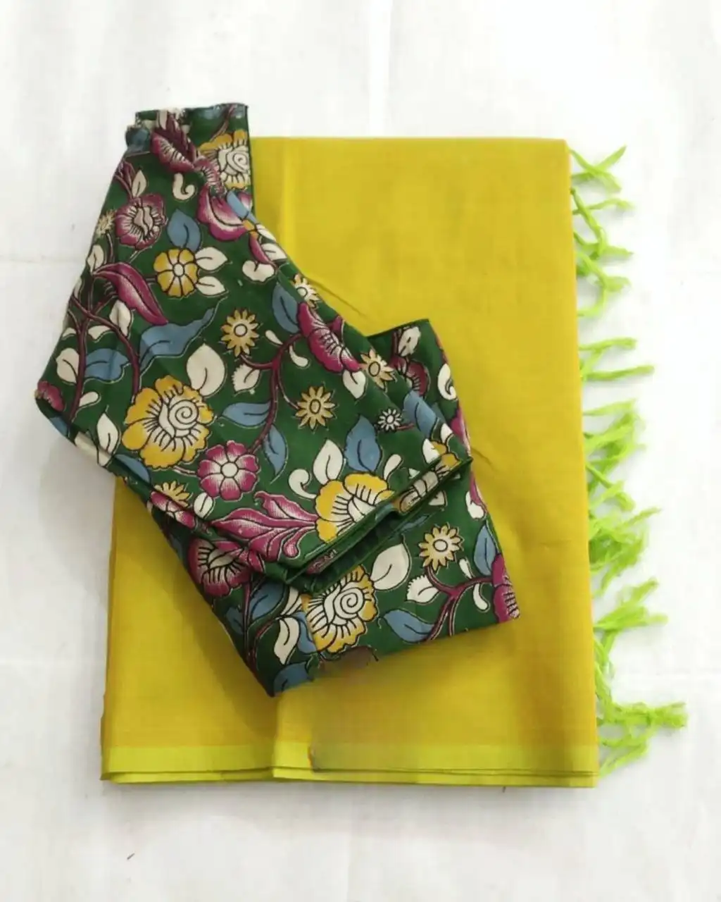 WMS Soft Chanderi Saree With Readymade Blouse 17 Pcs Set