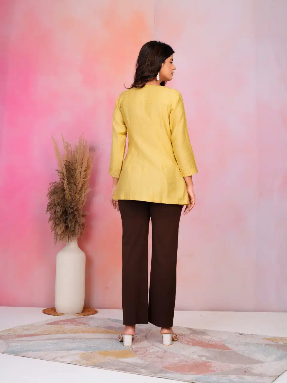 Shiv Vol 43 Cotton Silk Short Top Collection 04 Pcs Set