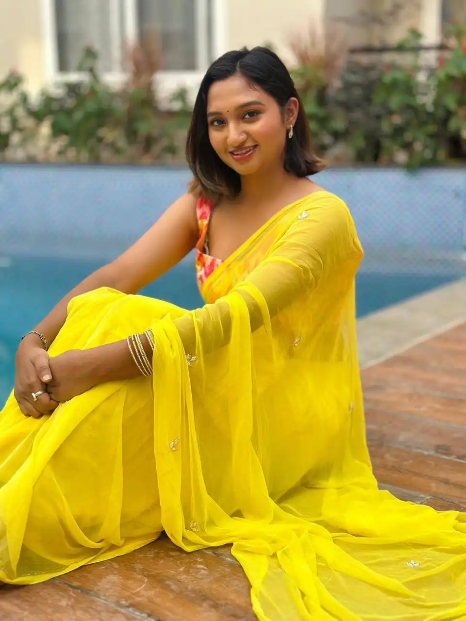 WMS Soft Georgette Handwork Saree 03 Pcs Set