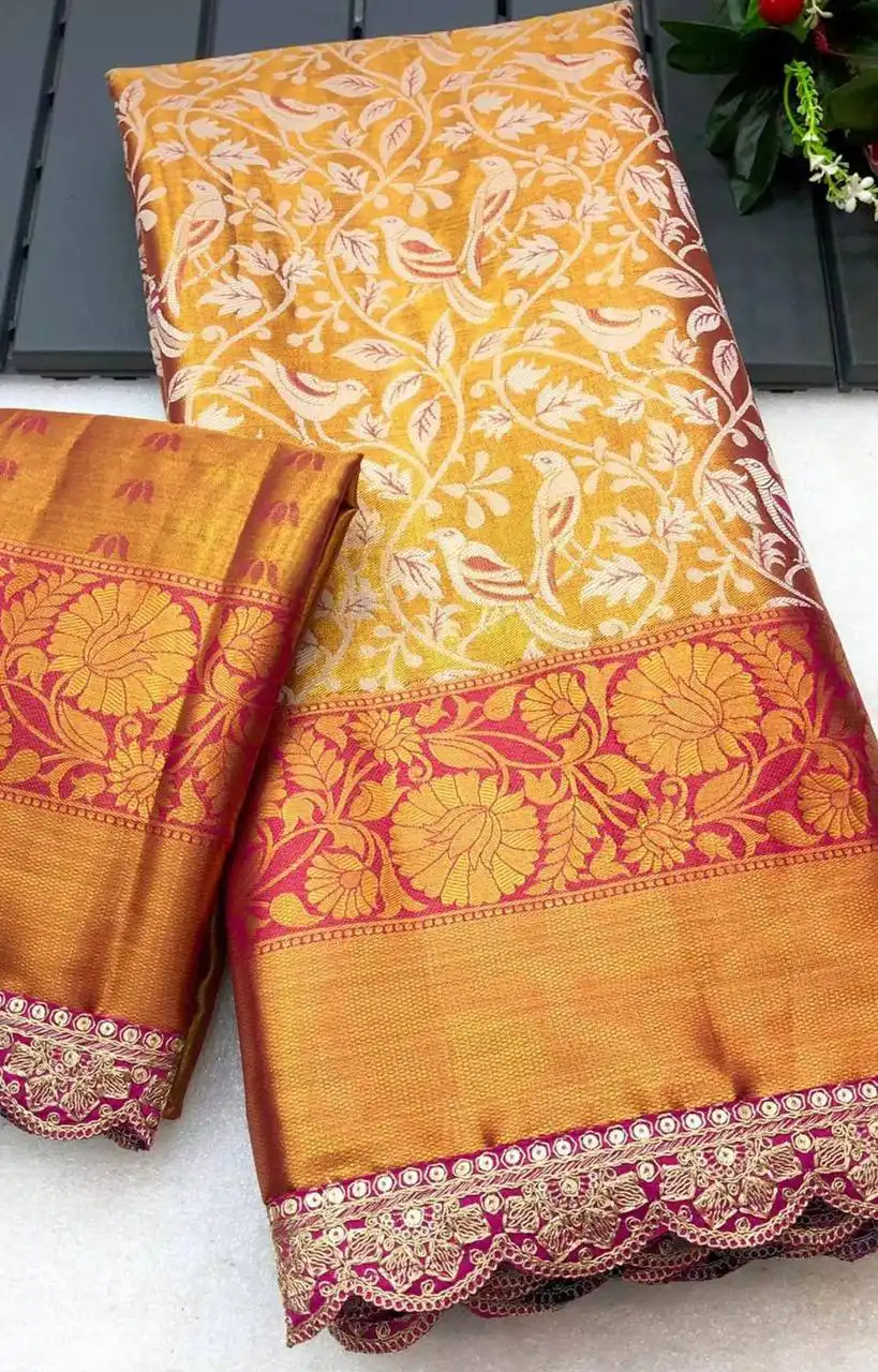 Laxmi 752 Kanjivaram Pattu Silk Wedding Saree 03 Pcs Set