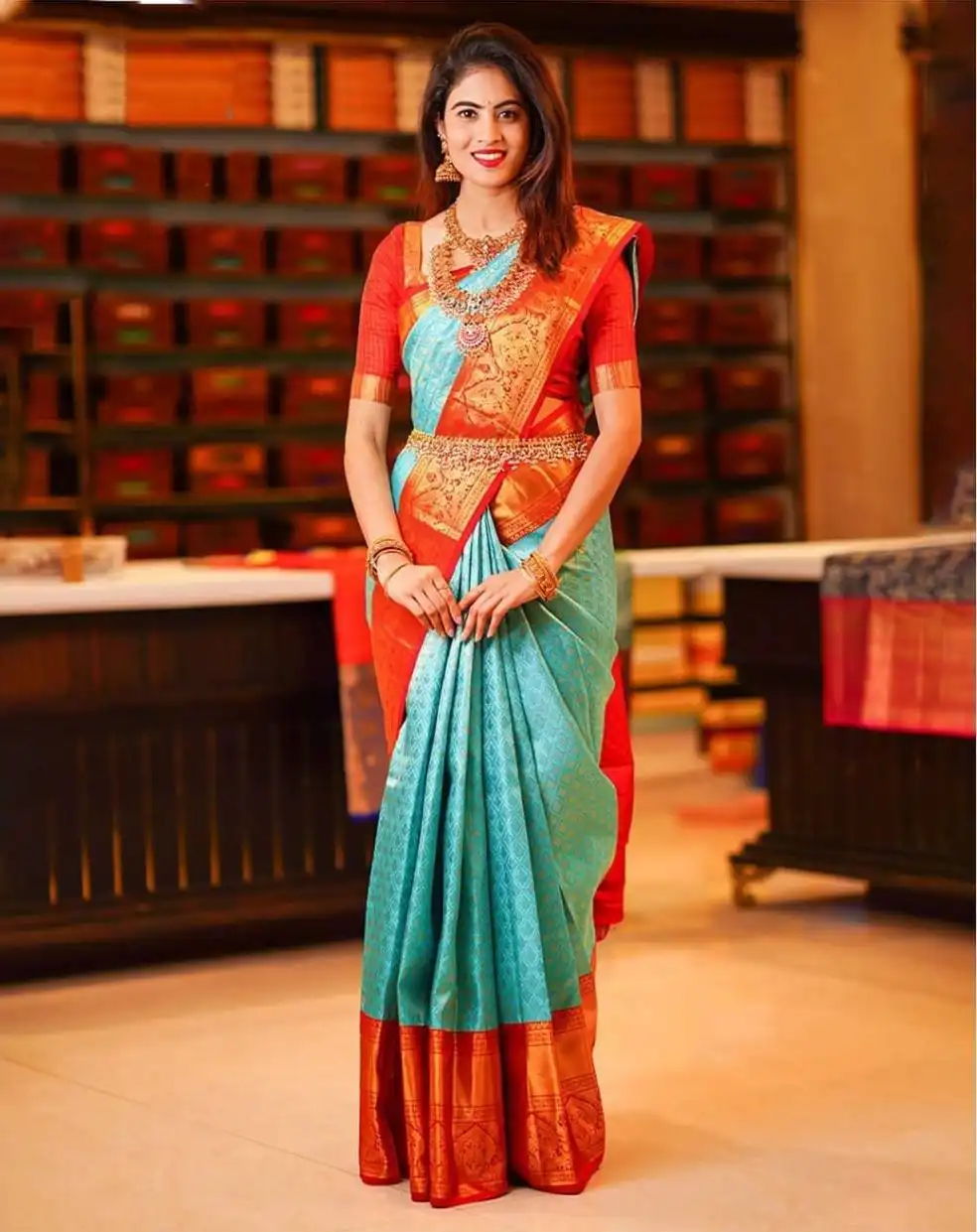 Rani 6072 Soft Lichi Silk Saree Festive Wear Collection