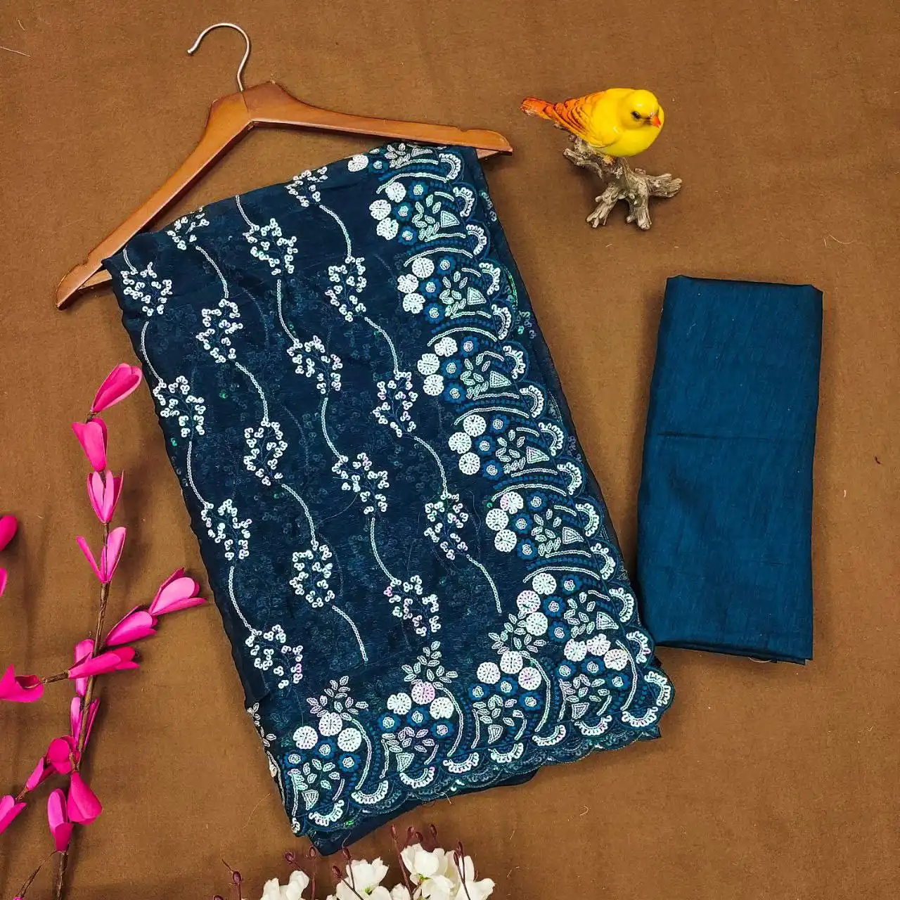 RBC 5071 Simmar Bluming Designer Saree 03 Pcs Set