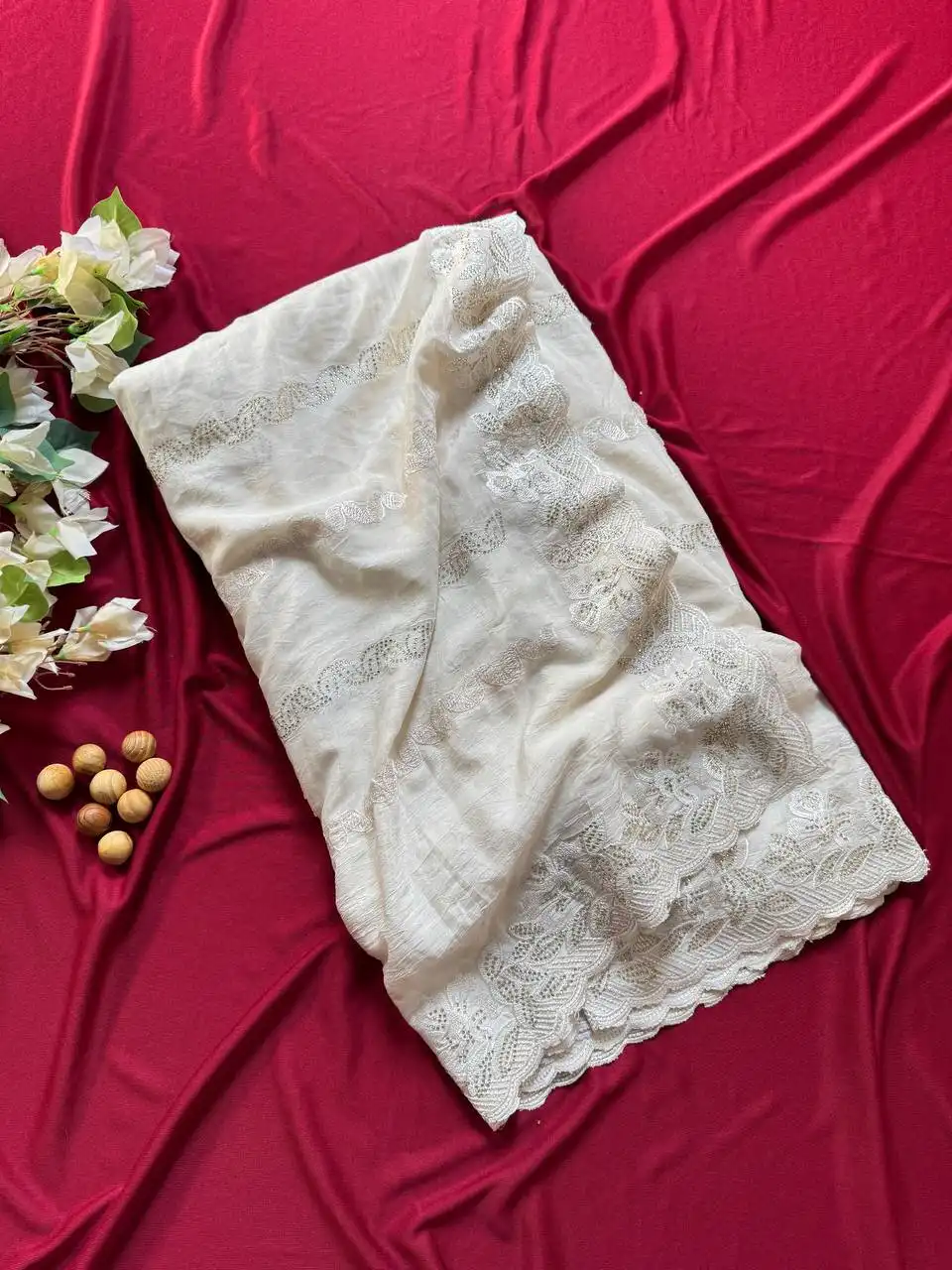 MHV Noor Sattin Silk Festive Sari With Diamond Work