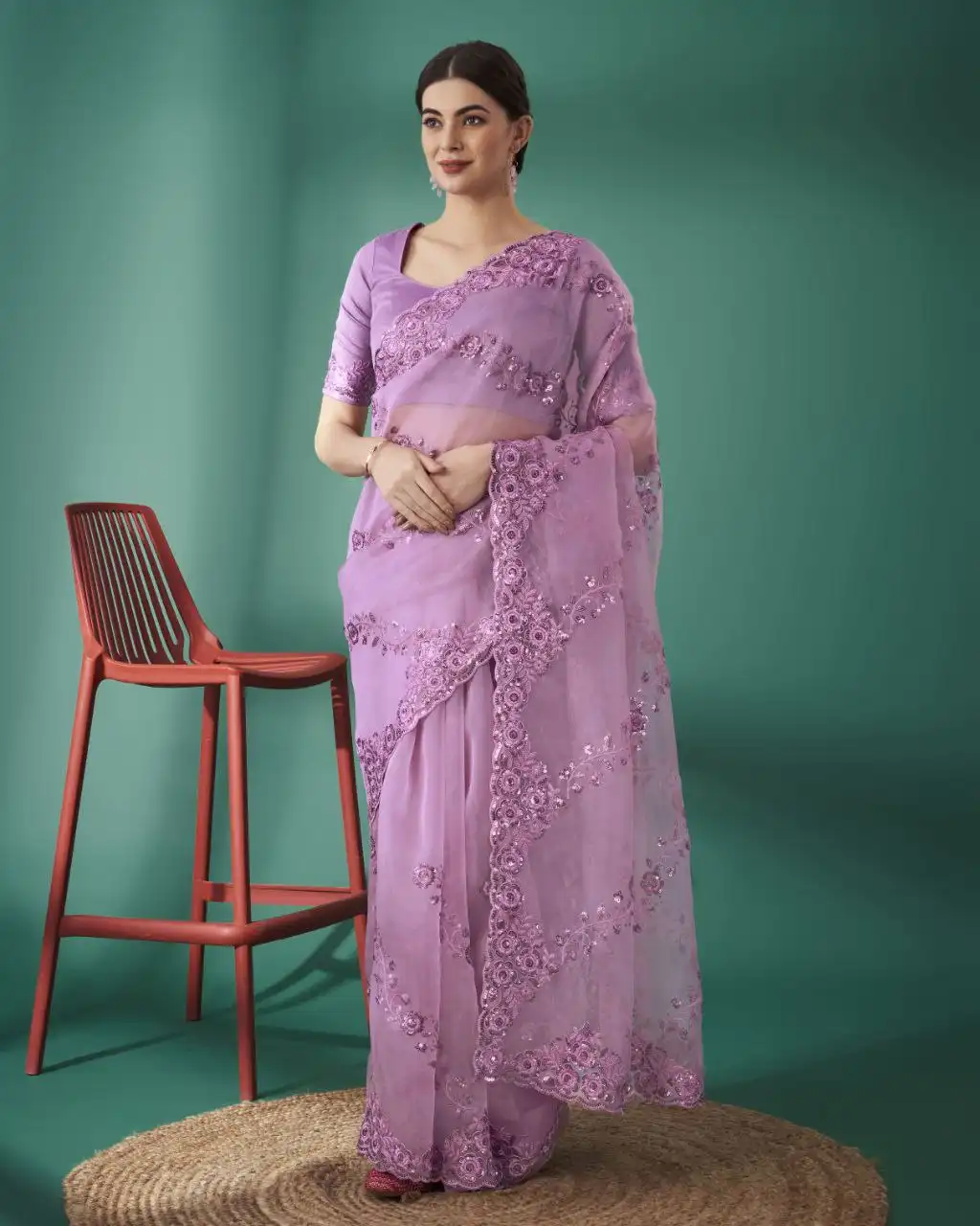 RBC 5072 Organza Silk Saree Party Wear Collection