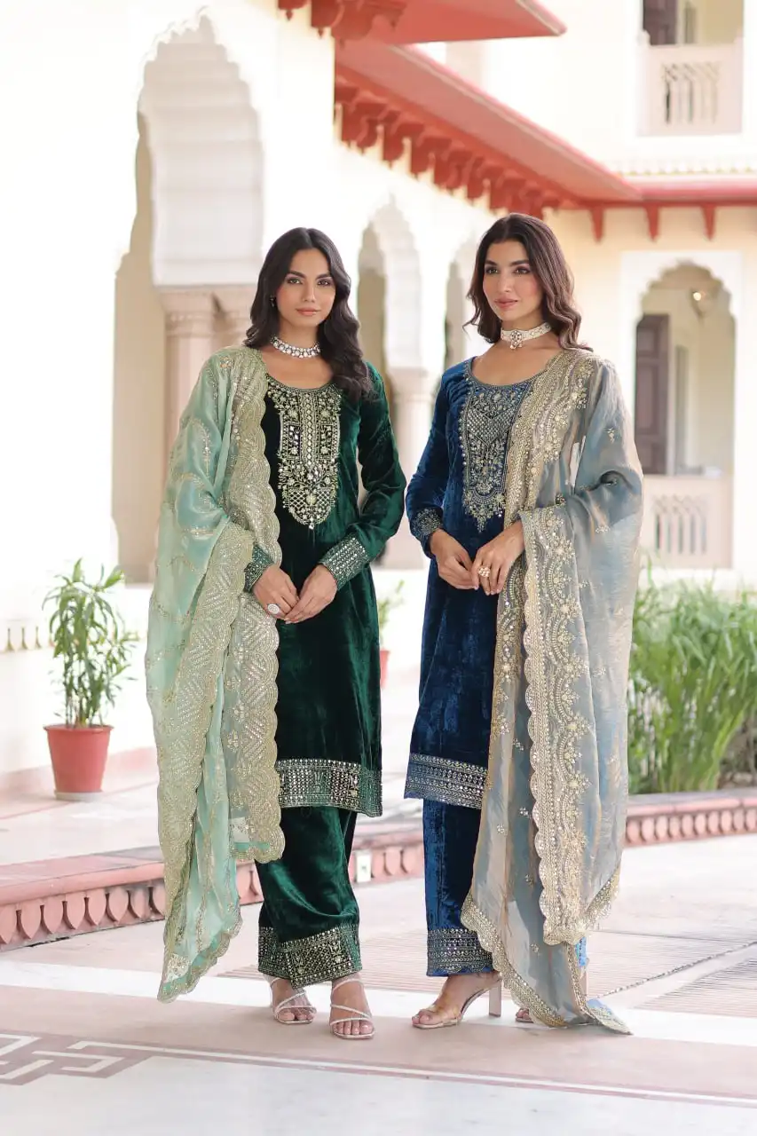 Mohini 9301 Velvet Designer Readymade Dress 02 Pcs Set