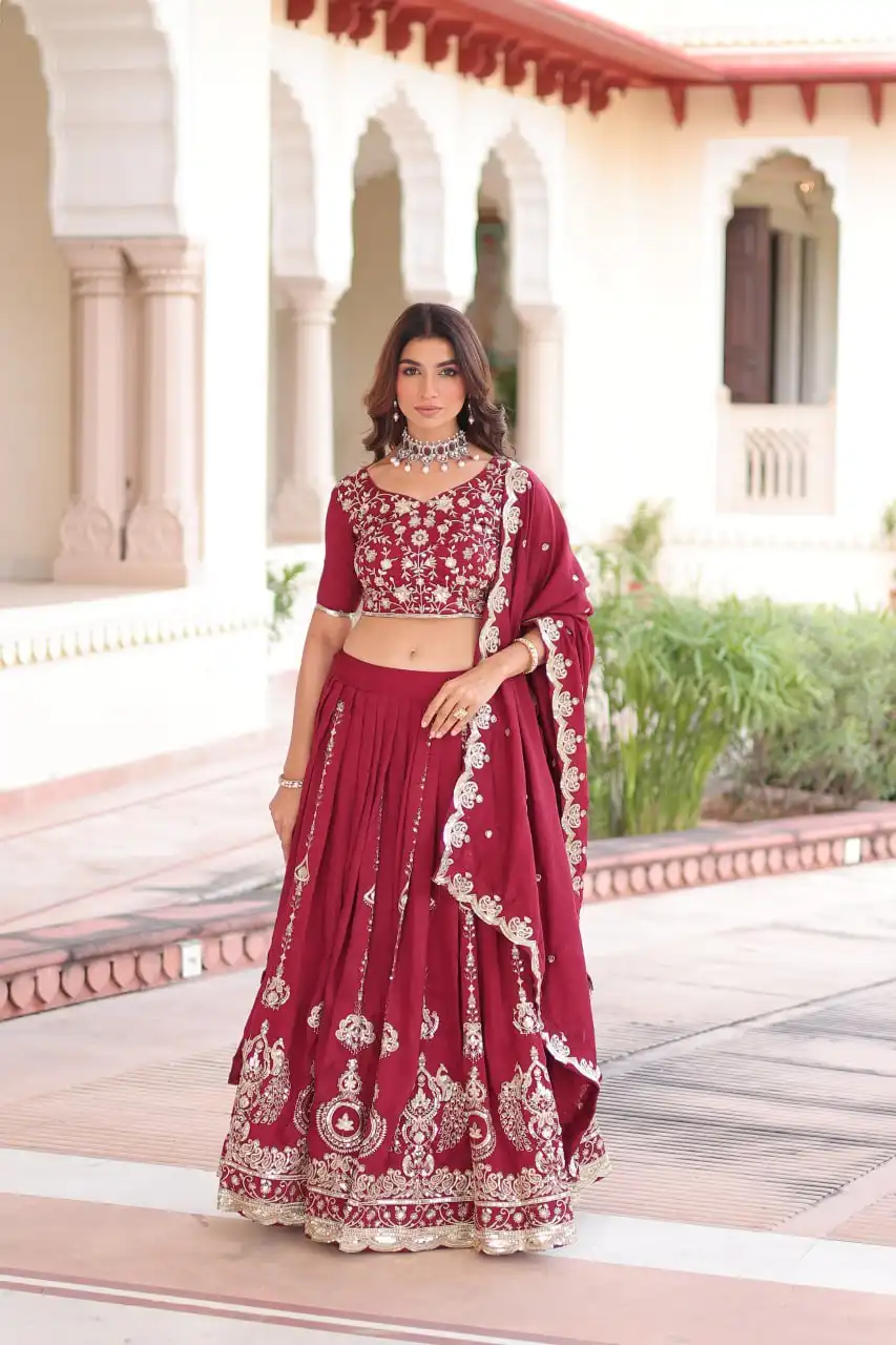 Moni 5052 Vichitra Silk Designer Lehenga Choli Collection