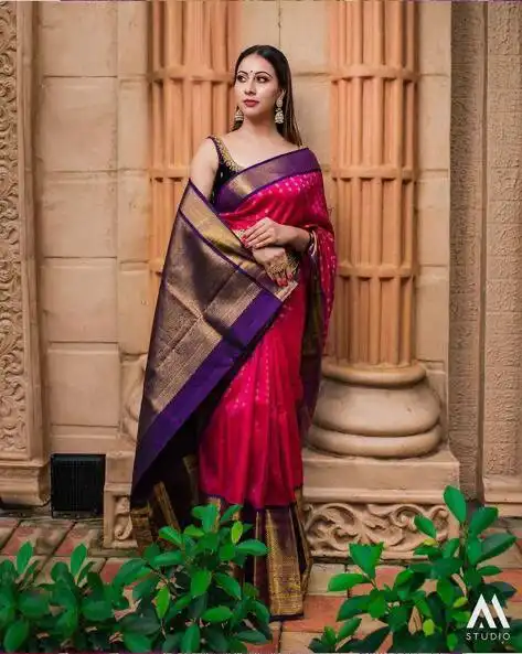 Rani 6017 Soft Lichi Silk Saree Wholesale