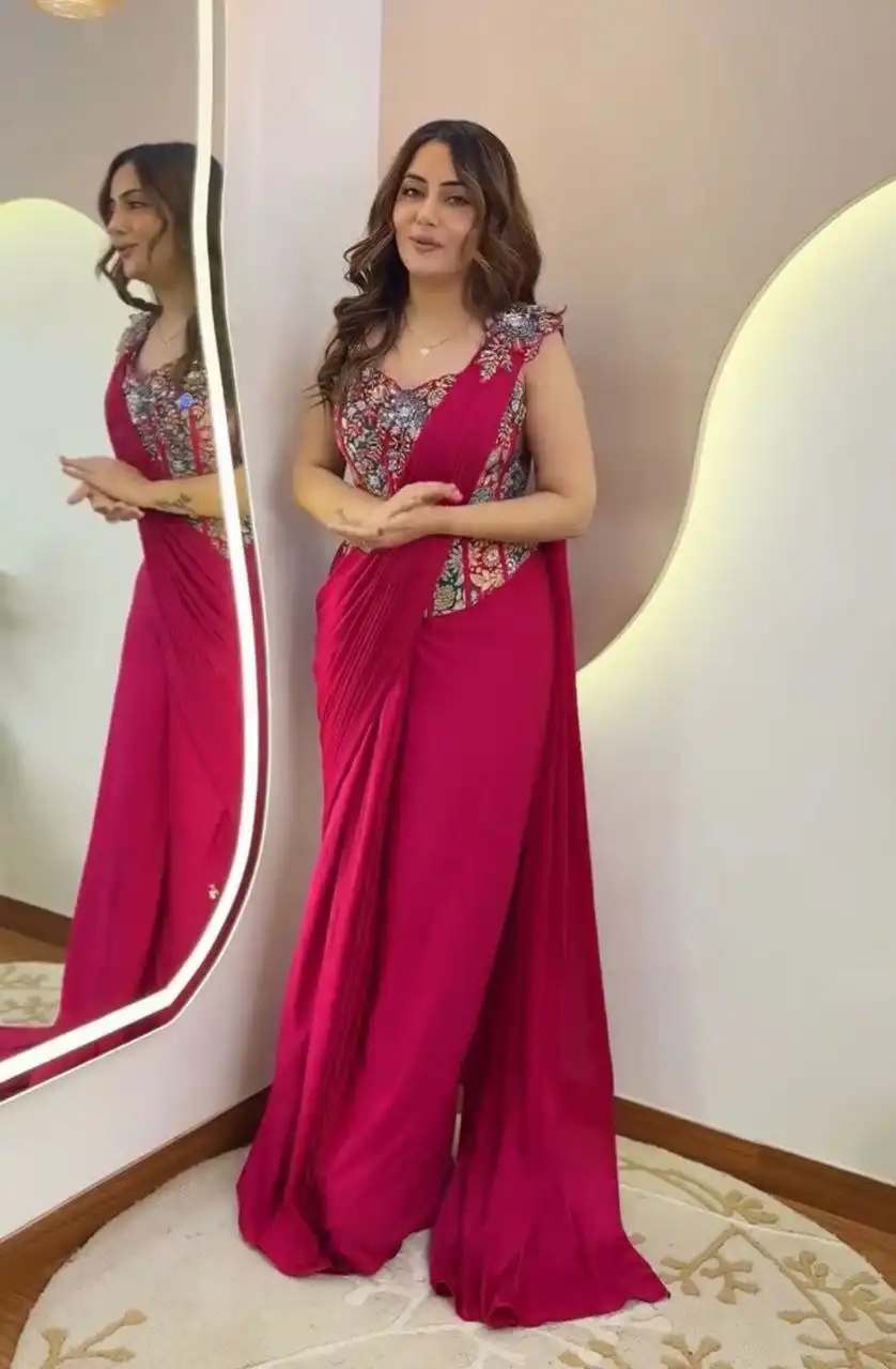 Madhuri 213 Heavy Crep Ready To Wear Sari Blouse Collection