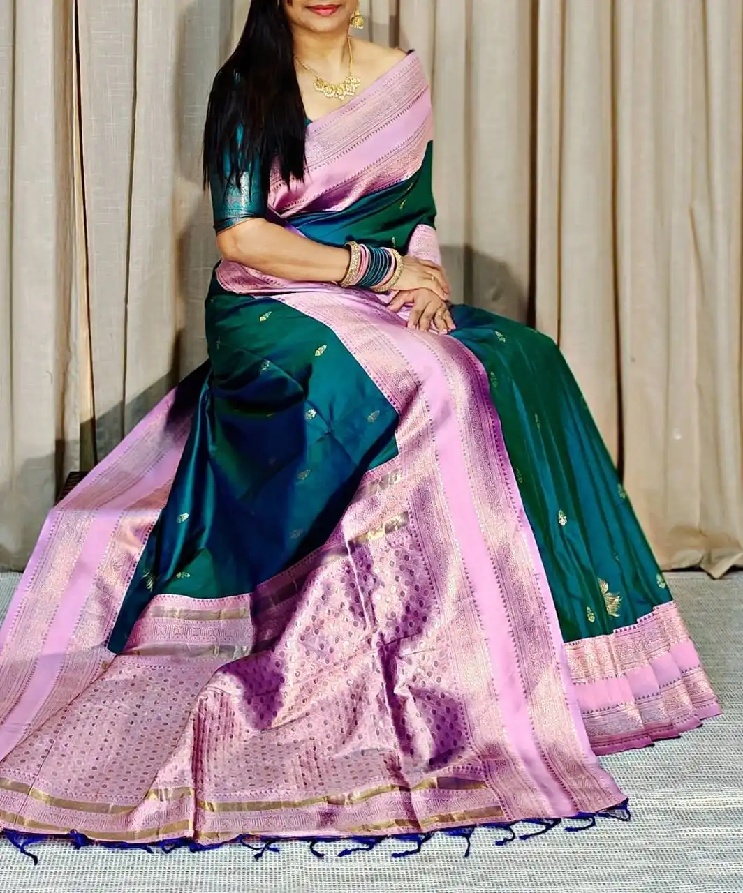 Laxmi 946 Soft Silk Festive Wear Saree 02 Pcs Set