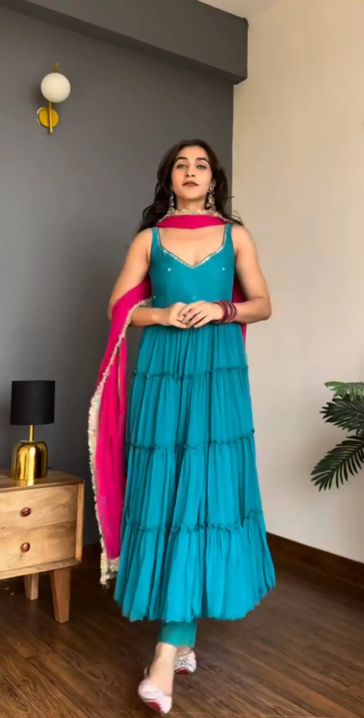 Alia 523 Gerorrget Chiffon Readymade Dress 04 Pcs Set