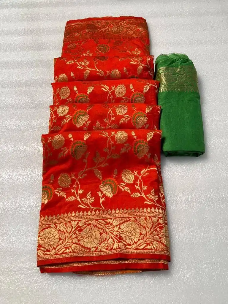 Laxmi 59 Pure Soft Khadi Georgette Silk Festival Saree