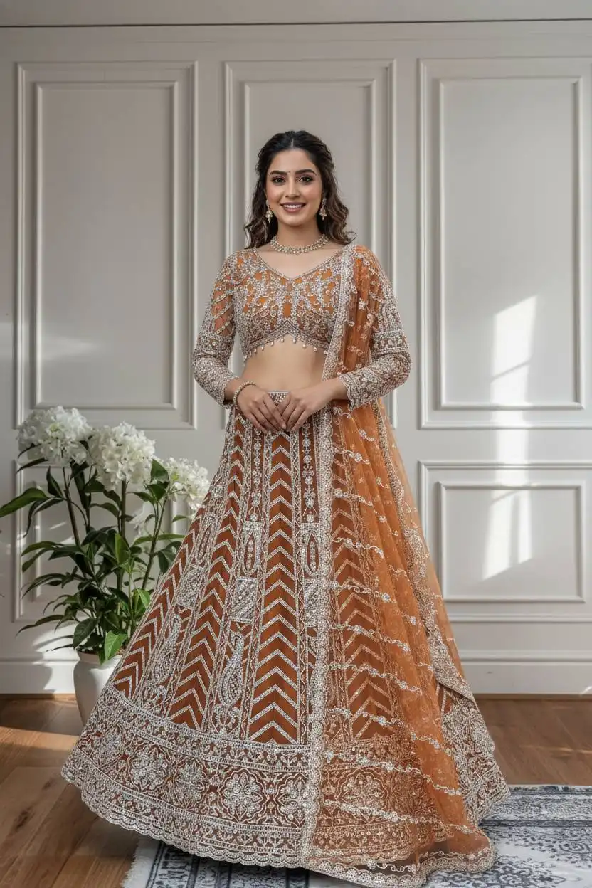DKT 5134 Butterfly Net Lehenga Choli Wedding