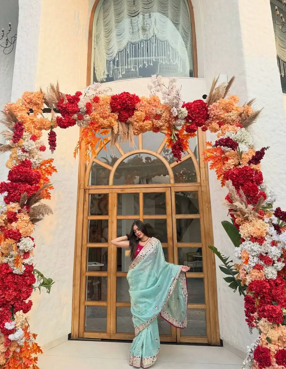 Kusum 672 Gold Crush Festival Wear Saree Collection