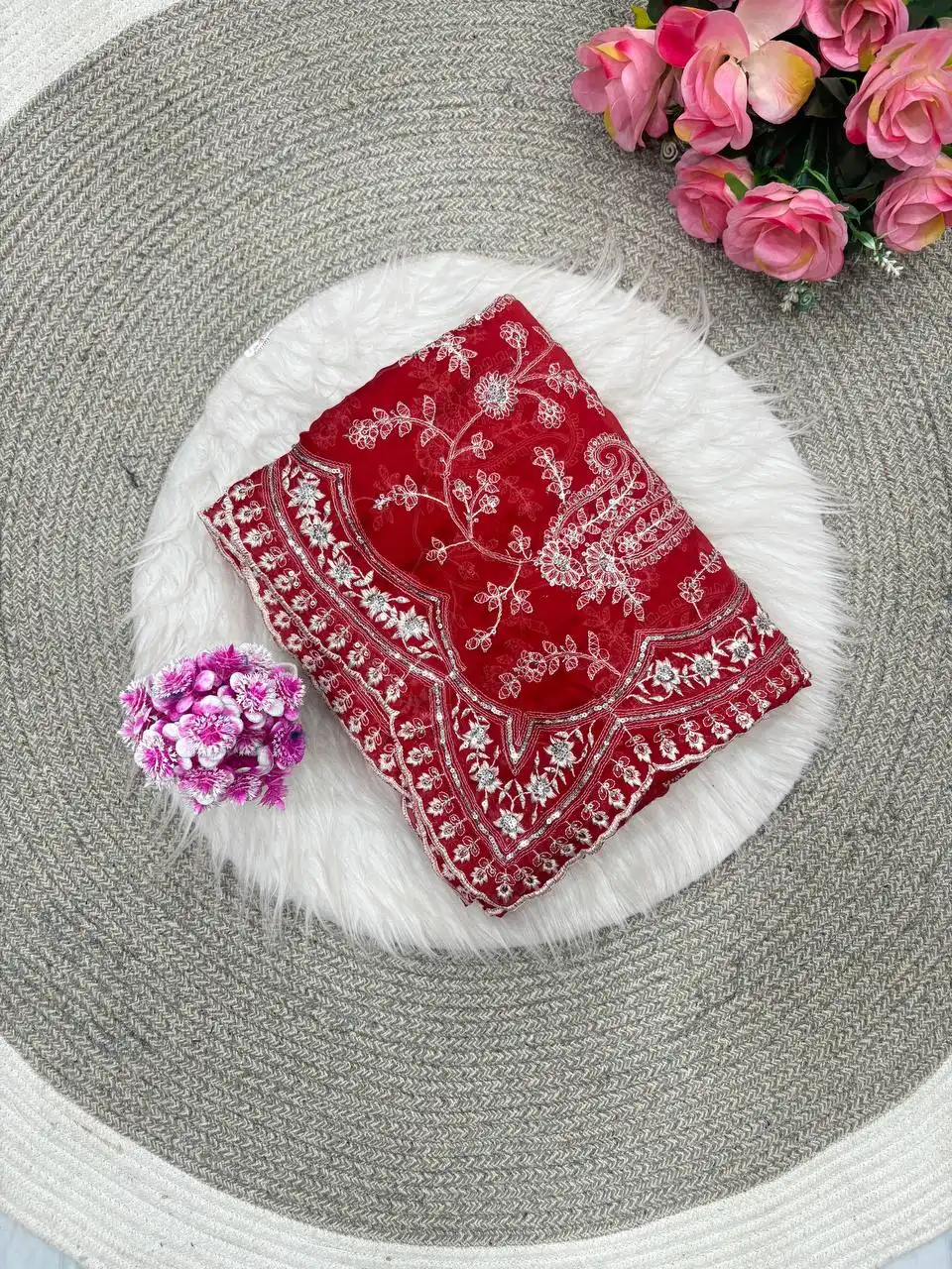 Kusum 785 Pure Soft Tabby Orgenza Wedding Saree