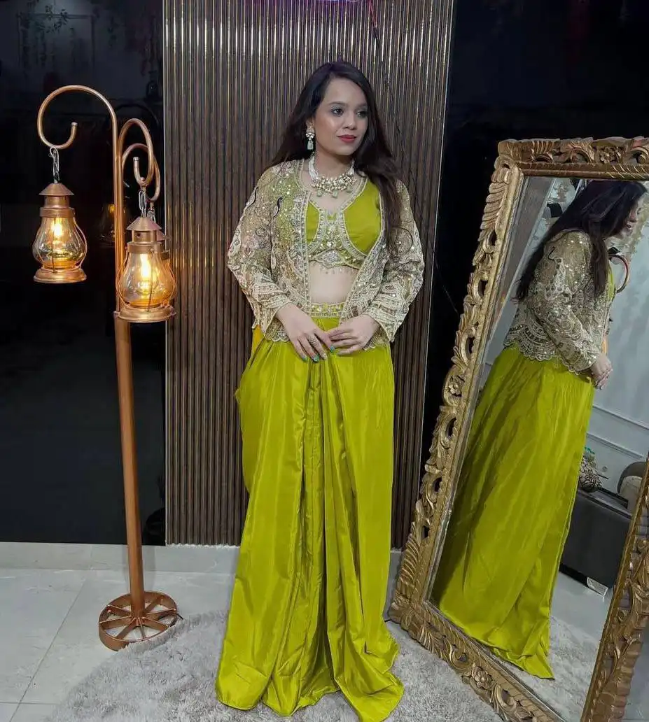 SBD 1802 Butterfly Net Indo Western Wedding Wear