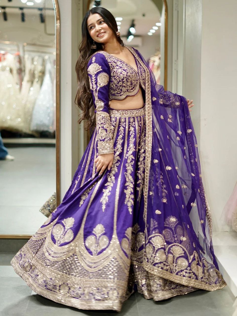 HCR 1095 Slub Silk Wedding Lehenga Choli