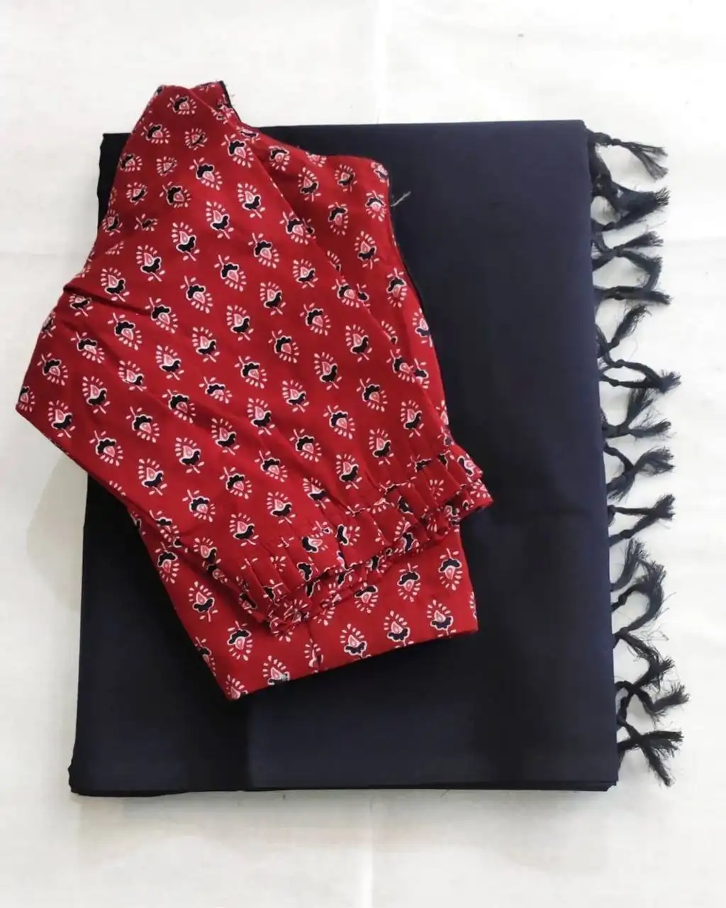 WMS Soft Chanderi Saree With Readymade Blouse 17 Pcs Set