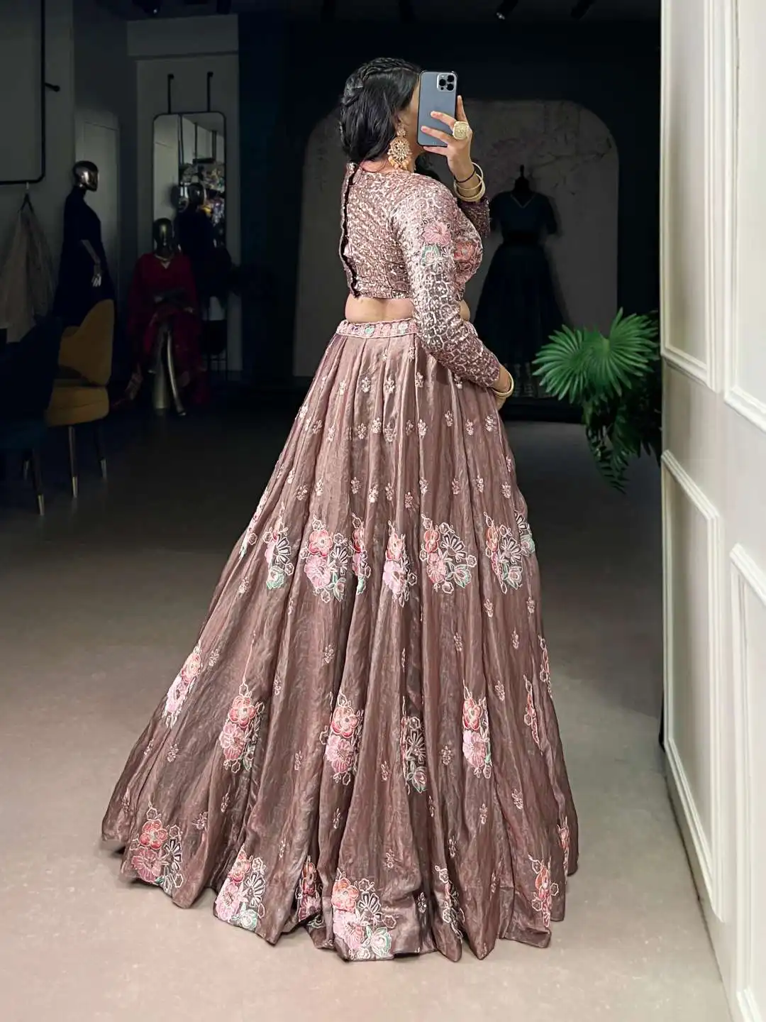 WMN 1143 Fendi Wedding Lehenga Choli With Embroidery