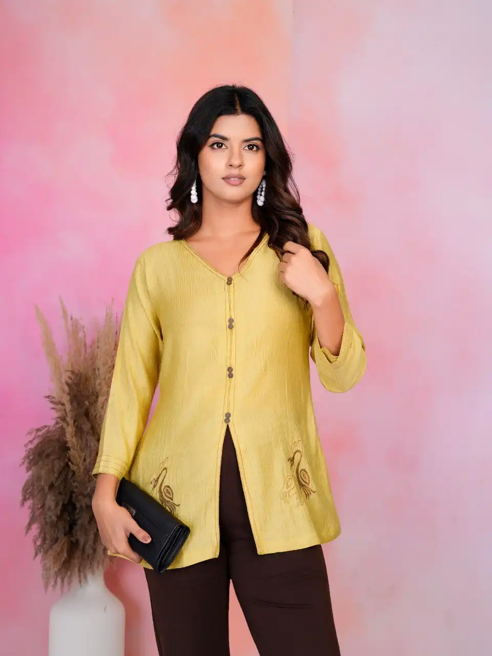 Shiv Vol 43 Cotton Silk Short Top Collection 04 Pcs Set
