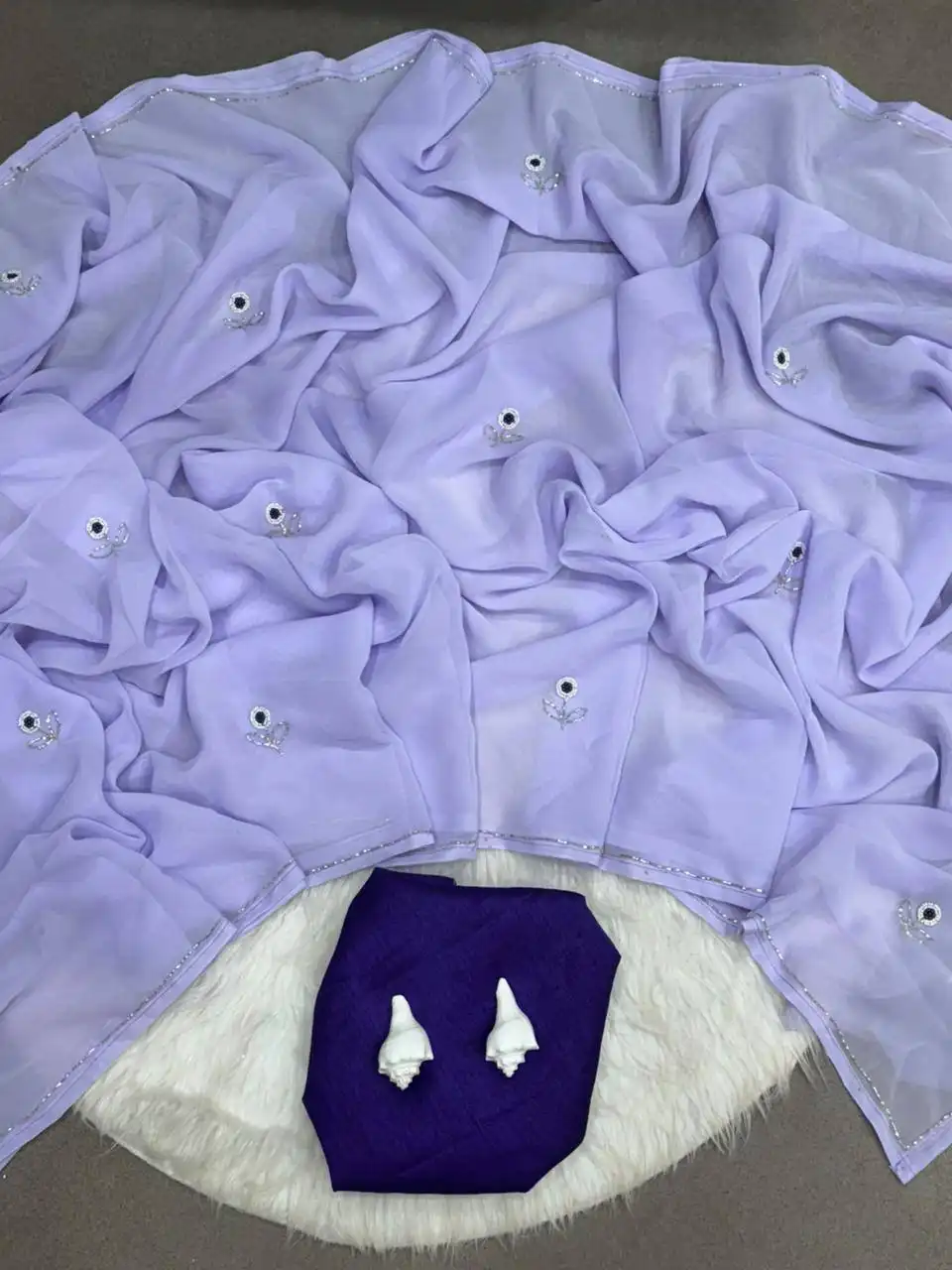 WMS Soft Georgette Saree Collection With Dana Handwork