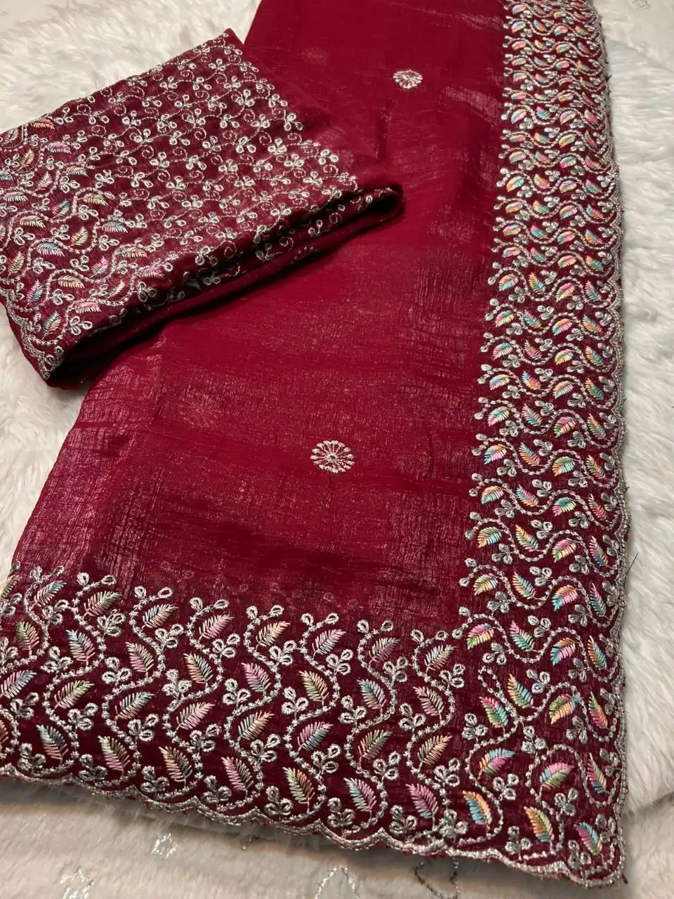 RC1 Vol 66 Soft Crunchy Silk Festival Saree 06 Pcs Set