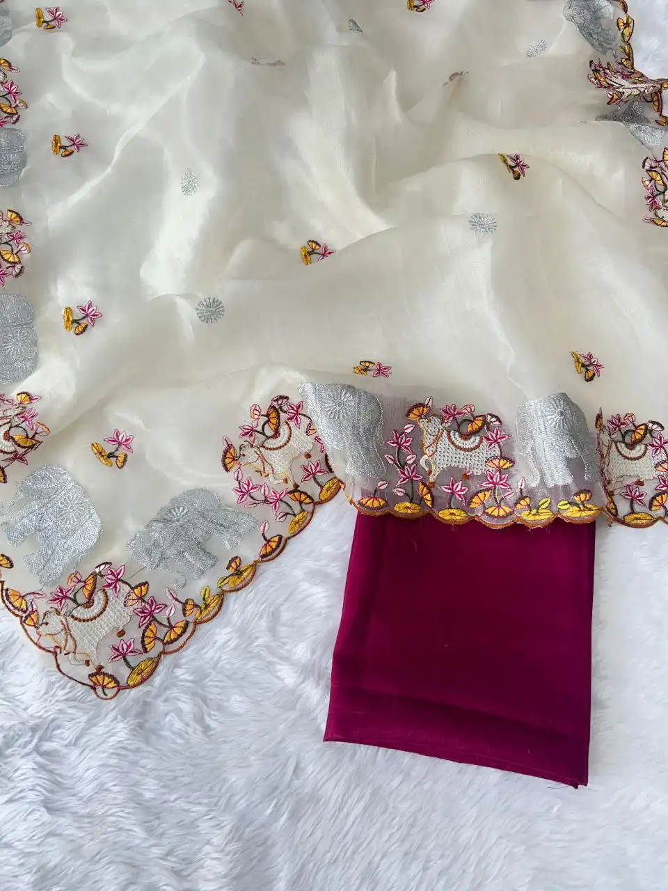 RBC 5077 Organza Silk Designer Party Wear Saree